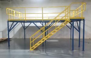 Painted Steel Platform and Stairs View 2