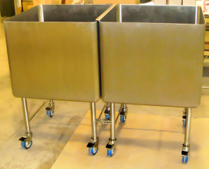 Stainless Steel Fabricated Roller Bins